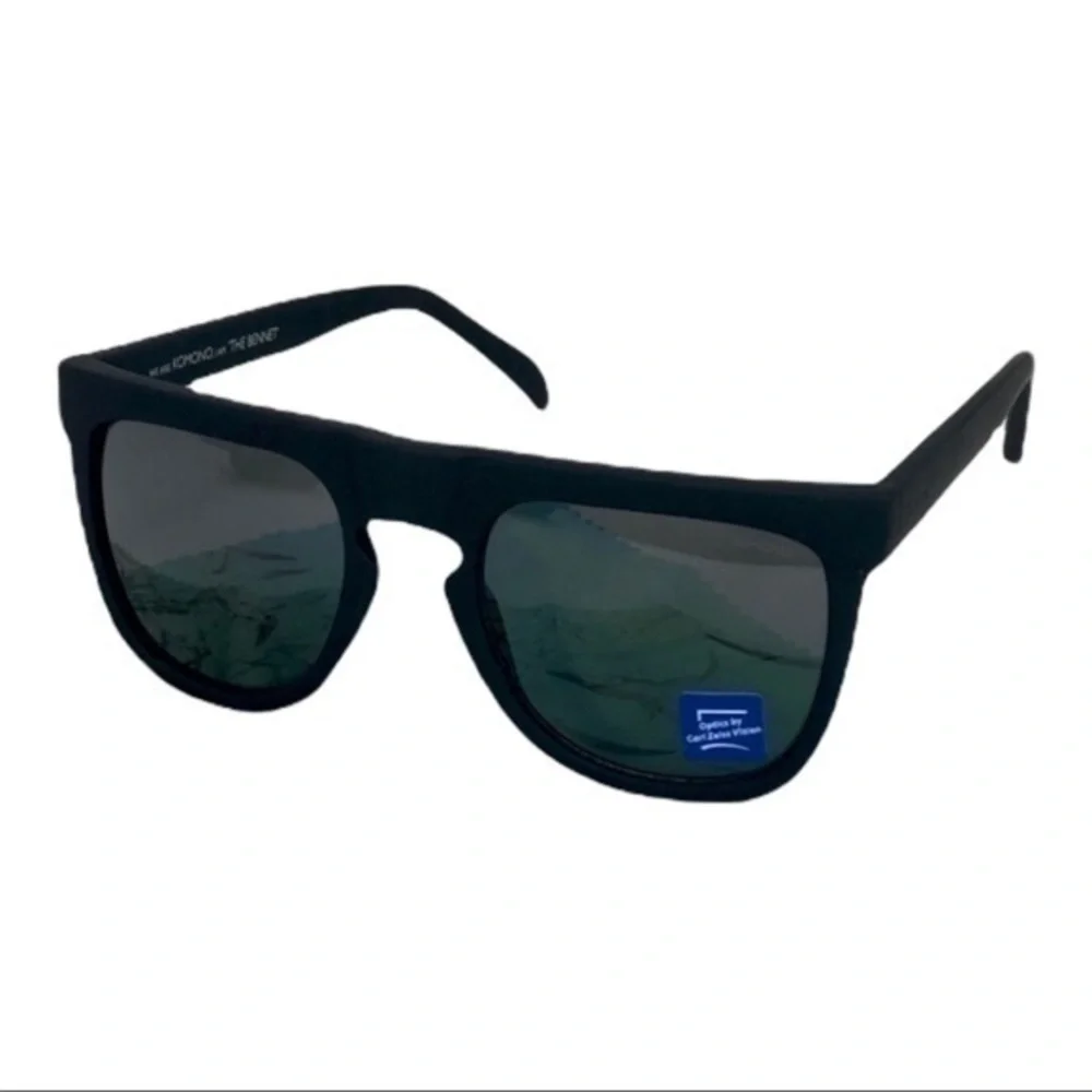 KOMONO Bennet Black Rubber Sunglasses NEW